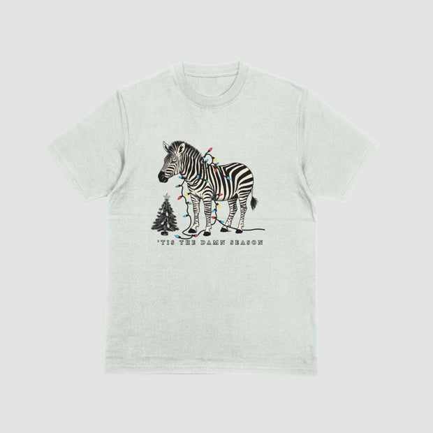 ‘Tis the Damn Season Zebra Holiday Tee