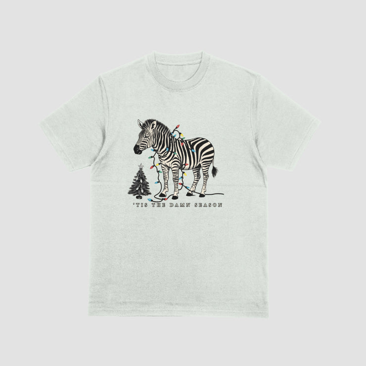 ‘Tis the Damn Season Zebra Holiday Tee