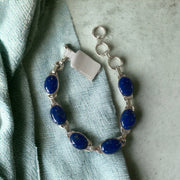 Lapis lazuli 6 stone chunky bracelet