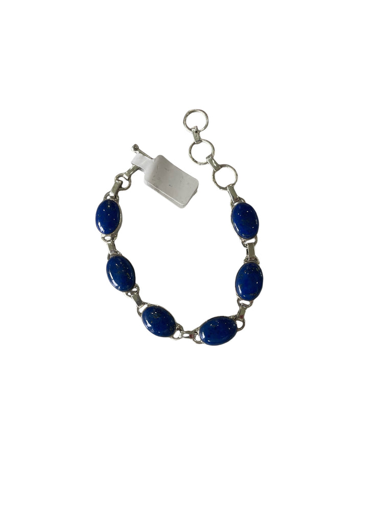 Lapis lazuli 6 stone chunky bracelet