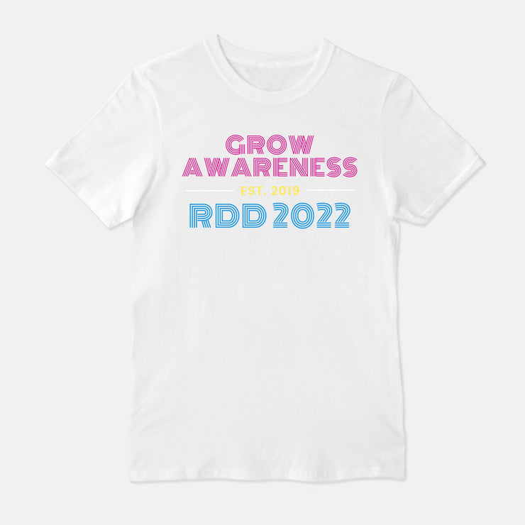 RDD 2022 Official Grow Awareness Unisex Soft-style T-Shirt Gildan 64000 - RARE.