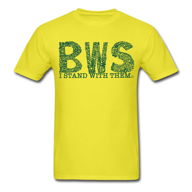 I Stand With Them Unisex Classic T-Shirt BWS Awareness - yellow