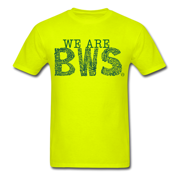 We Are BWS Adult Unisex Limited Edition Awareness Tee - safety green