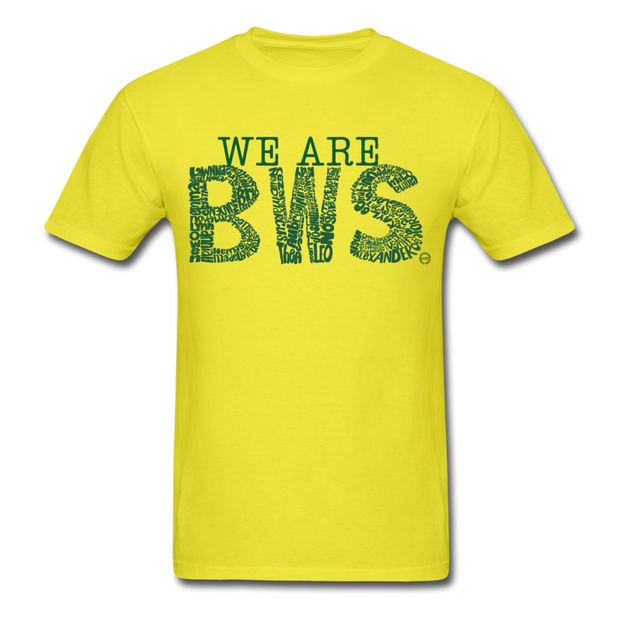 We Are BWS Adult Unisex Limited Edition Awareness Tee - yellow