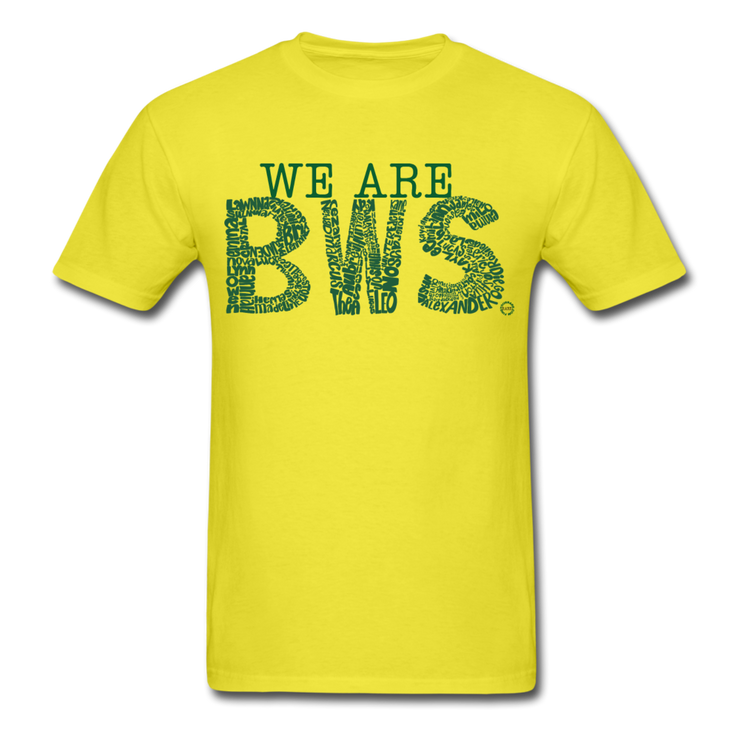 We Are BWS Adult Unisex Limited Edition Awareness Tee - yellow