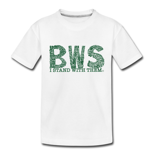 I Stand With Them YOUTH BWS Awareness Tee - white