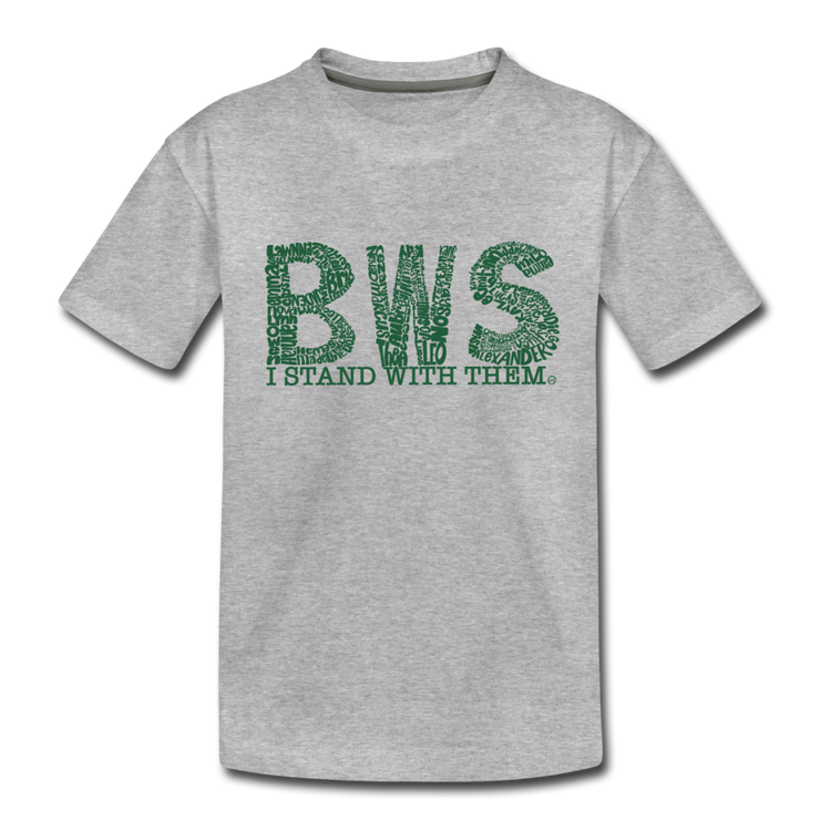 I Stand With Them YOUTH BWS Awareness Tee - heather gray