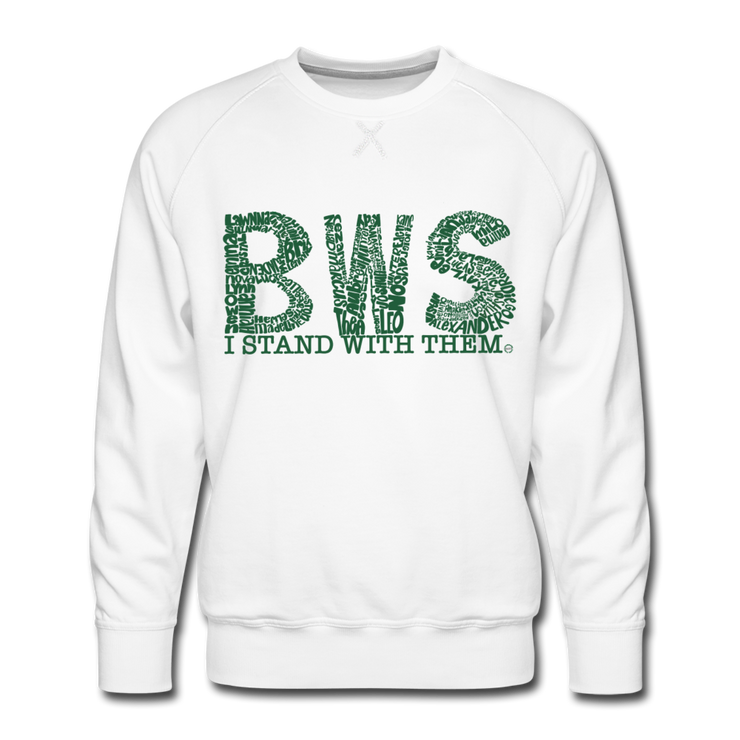 I Stand With Them Awareness AdultUnisex Limited Edition Crew Neck - white