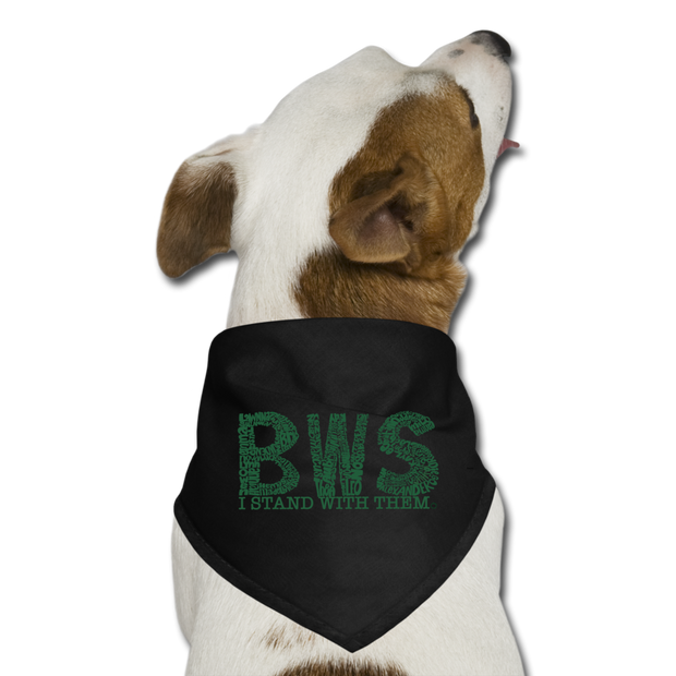 I Stand With BWS Awareness Dog Bandana - black