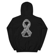 You Are Never Alone Unisex Hoodie (All White Ribbon) - RARE.